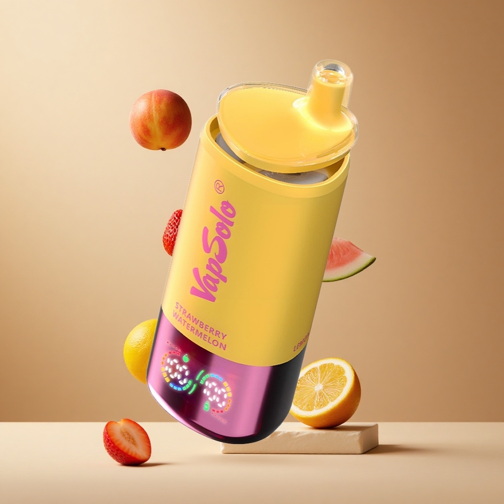 VapSolo Triple 30000 Pufuri Capsuni Pepene & L piersică 40ml lichid Nicotină 20 mg/ml & 50 mg/ml Romania wholesale