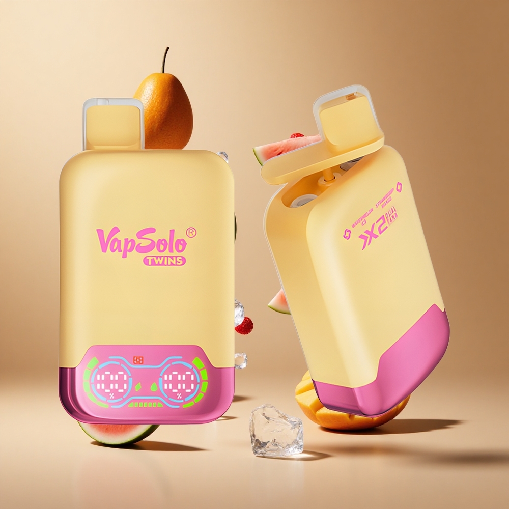 Vapsolo Twins 20000 Pufuri Ape Dispozabil Pepene Gheata & Capsuni Mango Port Incarcare Type-C Romania wholesale Vapsolo Twins 20000 Pufuri Ape Dispozabil Pepene Gheata & Capsuni Mango Port Incarcare Type-C Romania wholesale