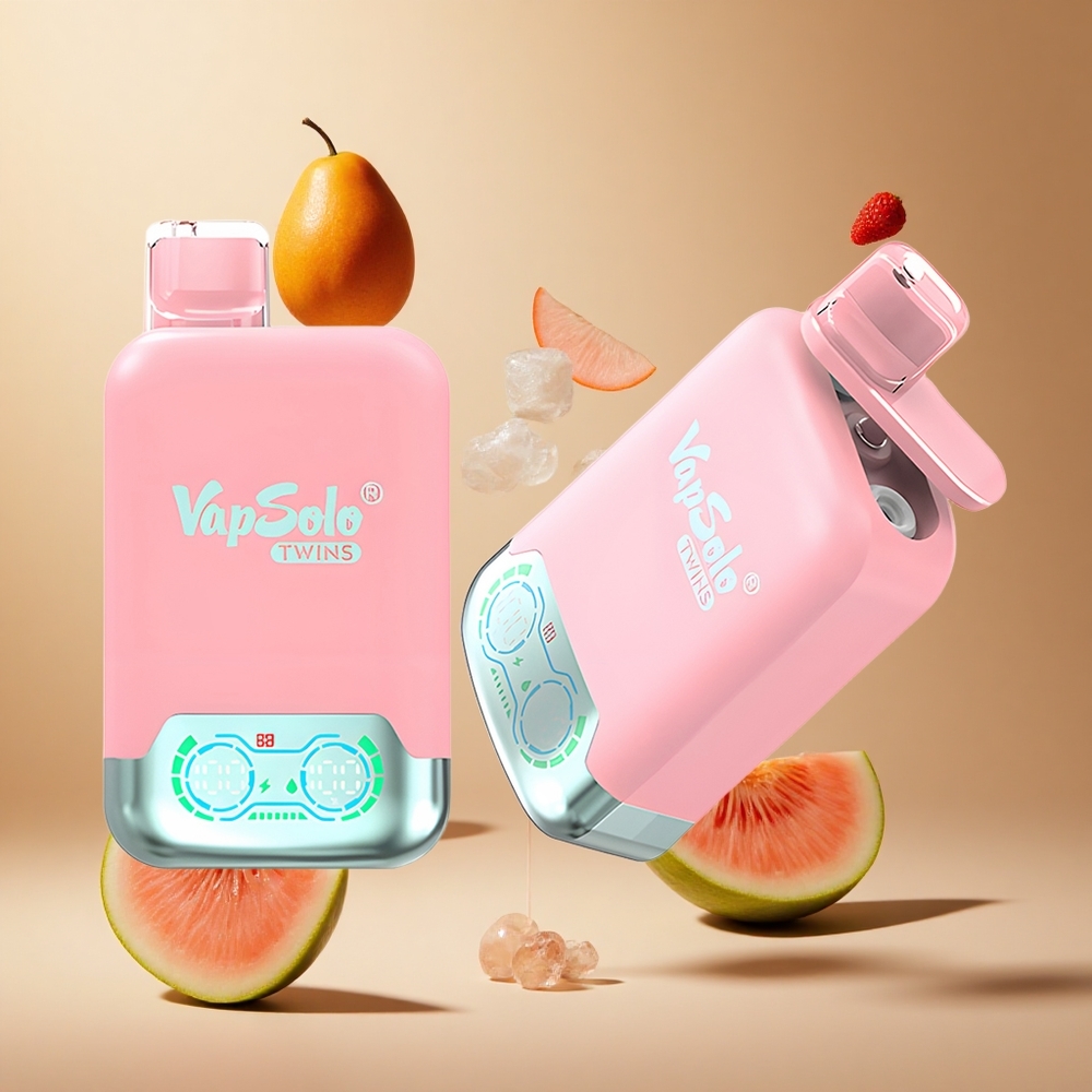 Vapsolo Twins 20000 Pufuri Capsa cu Aroma de Căpșuni Înghețate & Mango Pepene Galben 40ml Port Tip-C Romania wholesale Vapsolo Twins 20000 Pufuri Capsa cu Aroma de Căpșuni Înghețate & Mango Pepene Galben 40ml Port Tip-C Romania wholesale