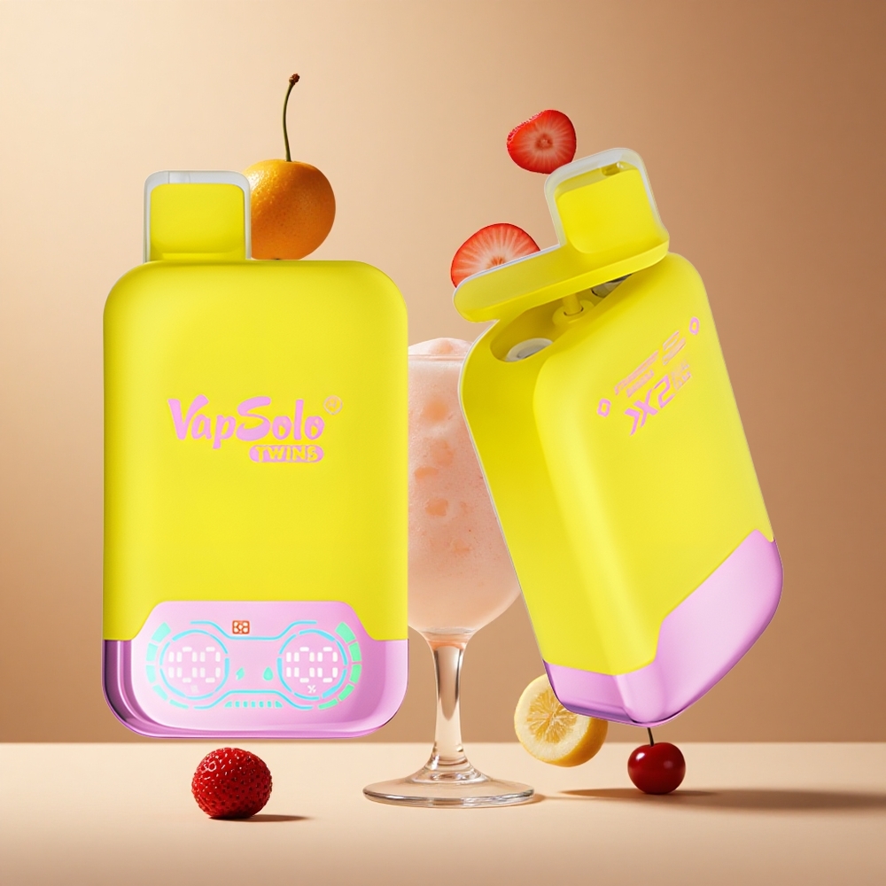 Vapsolo Twins 20000 Pufuri Capsuni Banana & Cireșe Fizice 40ml Tip-C Romania wholesale Vapsolo Twins 20000 Pufuri Capsuni Banana & Cireșe Fizice 40ml Tip-C Romania wholesale