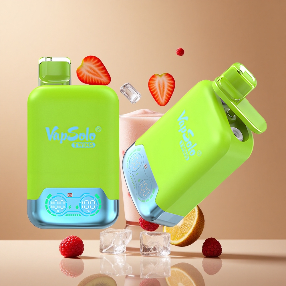 Vapsolo Twins 20000 Pufuri Capsuni Kiwi & Zmeură Cireșă Gheață Port Tip-C Romania wholesale Vapsolo Twins 20000 Pufuri Capsuni Kiwi & Zmeură Cireșă Gheață Port Tip-C Romania wholesale