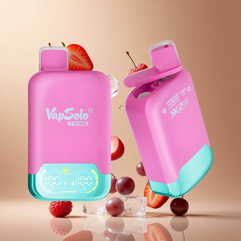 Vapsolo Twins 20000 Pufuri Capsuni Zmeura Visine Gheata & Strugure Gheata Port Incarcare Type-C Romania wholesale Vapsolo Twins 20000 Pufuri Capsuni Zmeura Visine Gheata & Strugure Gheata Port Incarcare Type-C Romania wholesale