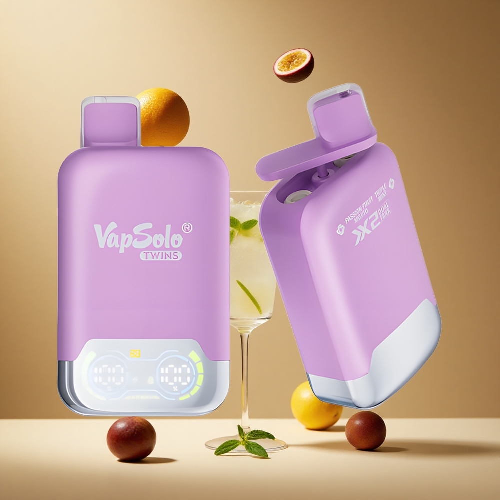 Vapsolo Twins 20000 Pufuri Dispozabil Vape Cocteil de Fructe Pasionale & Trei Mentă Lichid: 40 ml Port de Încărcare: Type-C Romania wholesale Vapsolo Twins 20000 Pufuri Dispozabil Vape Cocteil de Fructe Pasionale & Trei Mentă Lichid: 40 ml Port de Încărcare: Type-C Romania wholesale