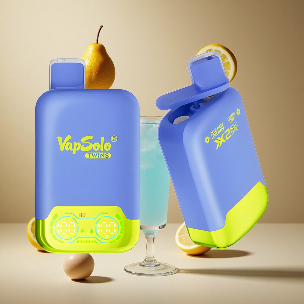 Vapsolo Twins 20000 Pufuri Port de Încărcare: Type-C & Lichid Electronic: 40 ml Afine Răcoritoare Zmeură & Lămâie Verde Romania wholesale Vapsolo Twins 20000 Pufuri Port de Încărcare: Type-C & Lichid Electronic: 40 ml Afine Răcoritoare Zmeură & Lămâie Verde Romania wholesale