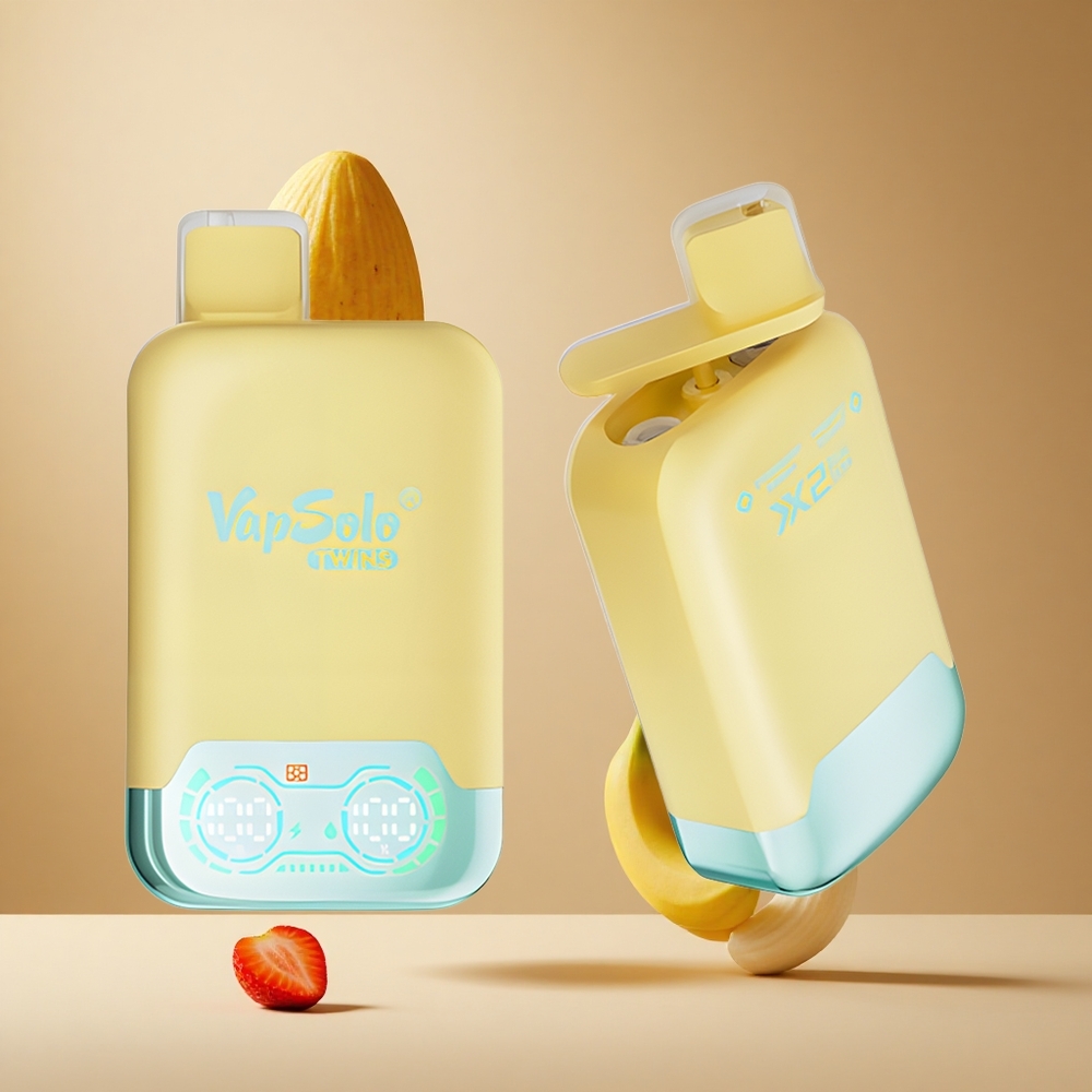 Vapsolo Twins 20000 Pufuri Vape de unică folosință Ananas Coco & Căpșună Banană Port Încărcare Type-C Lichid Electronic 40 ml Romania wholesale