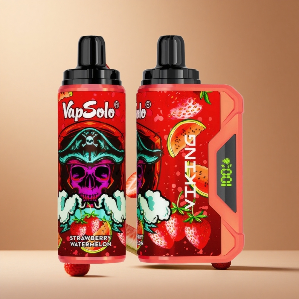 VapSolo VIKING 12000 Pufuri E-Lichid 22ml Capsuni Pepene Galben Romania wholesale