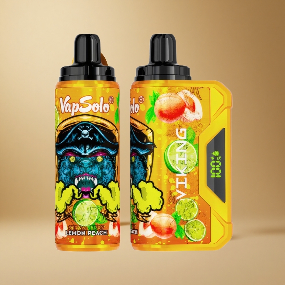 VapSolo VIKING 12000 Pufuri Vape Disposable Lămâiă-Piersică 22ml Nicotină 20 mg/ml & 50 mg/ml Romania wholesale