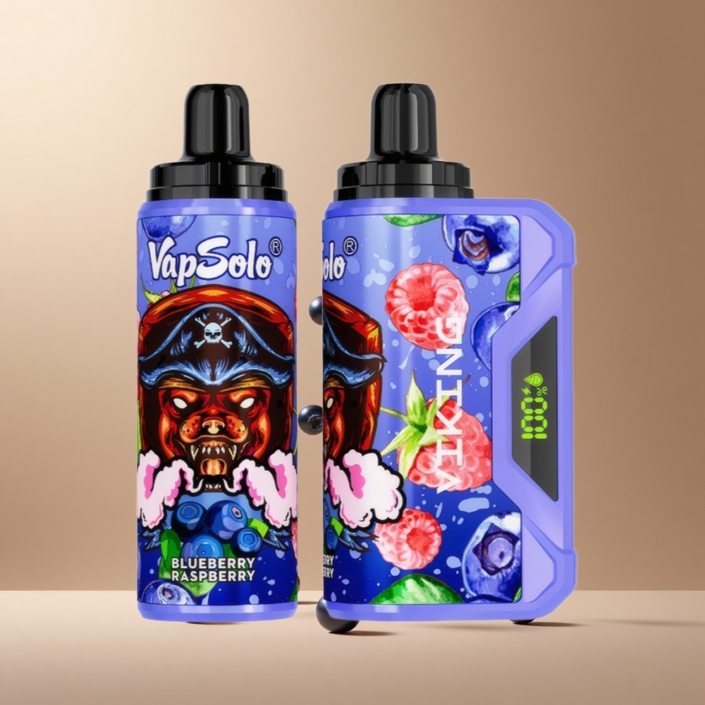VapSolo VIKING 12000 Pufuri Vape de unică folosință Afine Zmeură 22ml Tip-C Romania wholesale