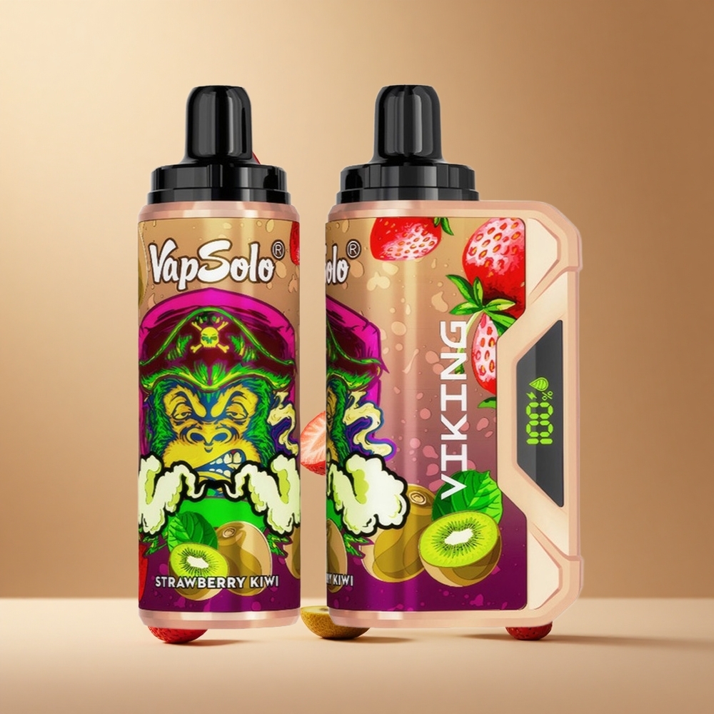 VapSolo VIKING 12000 Pufuri Vape de unică folosință Căpșuni Kiwi 22ml Tip-C Romania wholesale