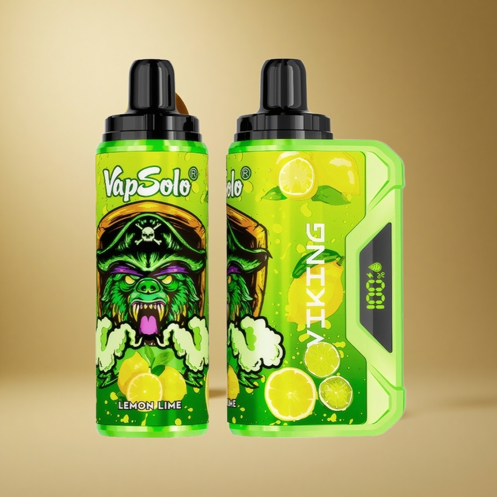 VapSolo VIKING 12000 Pufuri Vape de unică folosință Lămâie Lime 22ml Port Type-C Romania wholesale