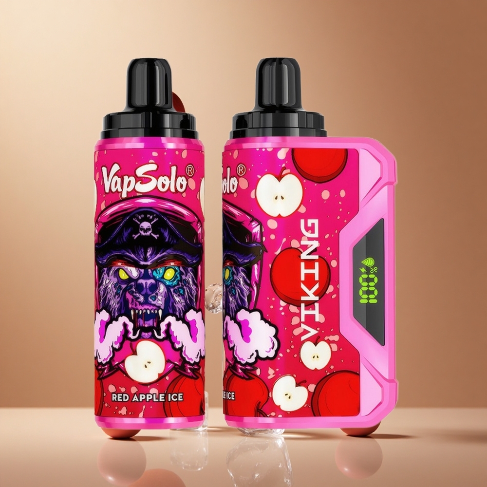 VapSolo VIKING 12000 Pufuri Vape de unică folosință Măr Roșu Gheață 22ml Nicotină 20 mg/ml & 50 mg/ml Romania wholesale