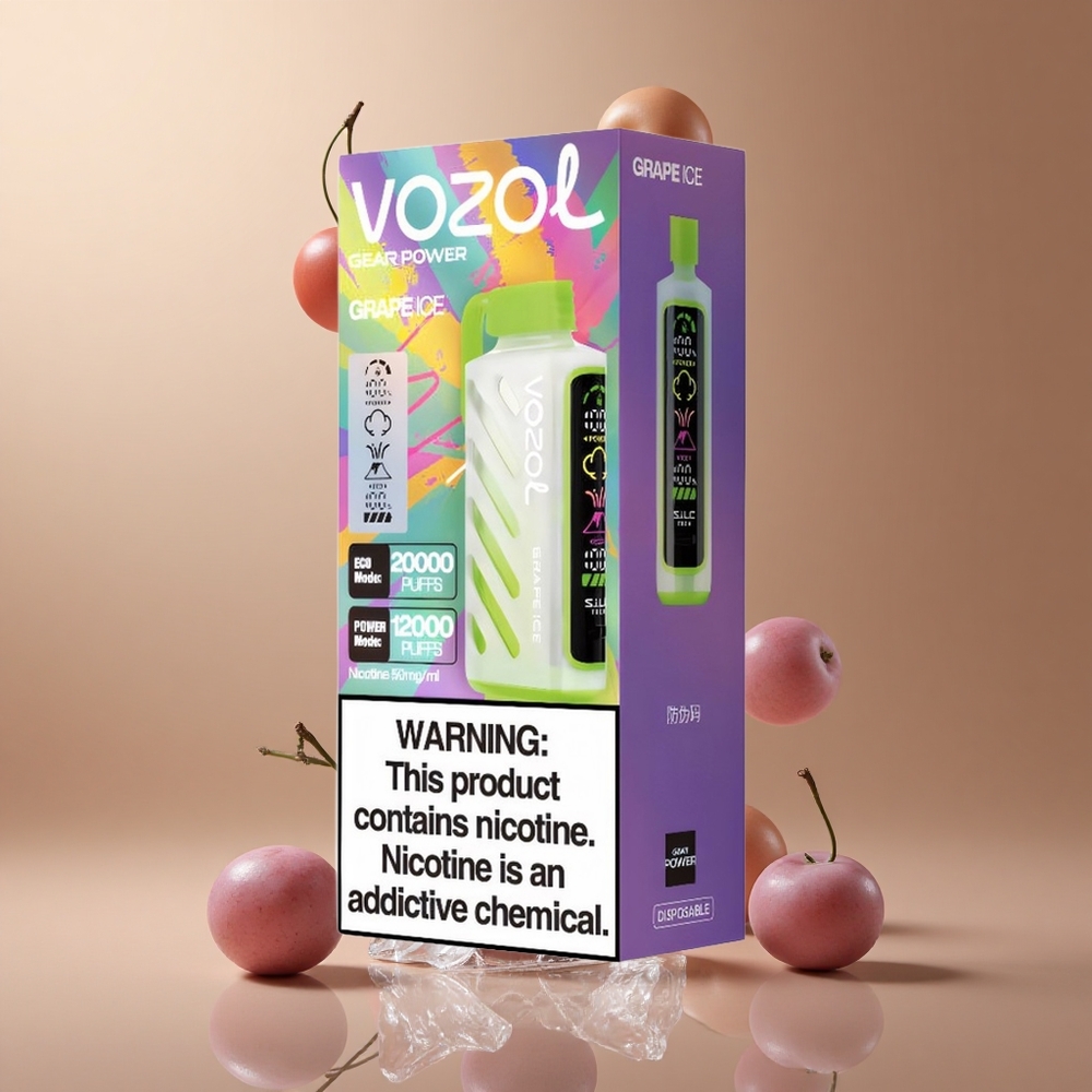 VOZOL Gear Power 20000 Pufuri Capsator Gheață de Struguri Tehnologie: S.i.L.C. Tech Rezervor Pre-umplut: 20mL Romania wholesale