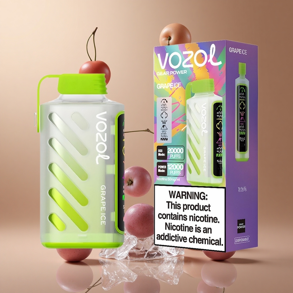 VOZOL Gear Power 20000 Pufuri Capsator Gheață de Struguri Tehnologie: S.i.L.C. Tech Rezervor Pre-umplut: 20mL Romania wholesale