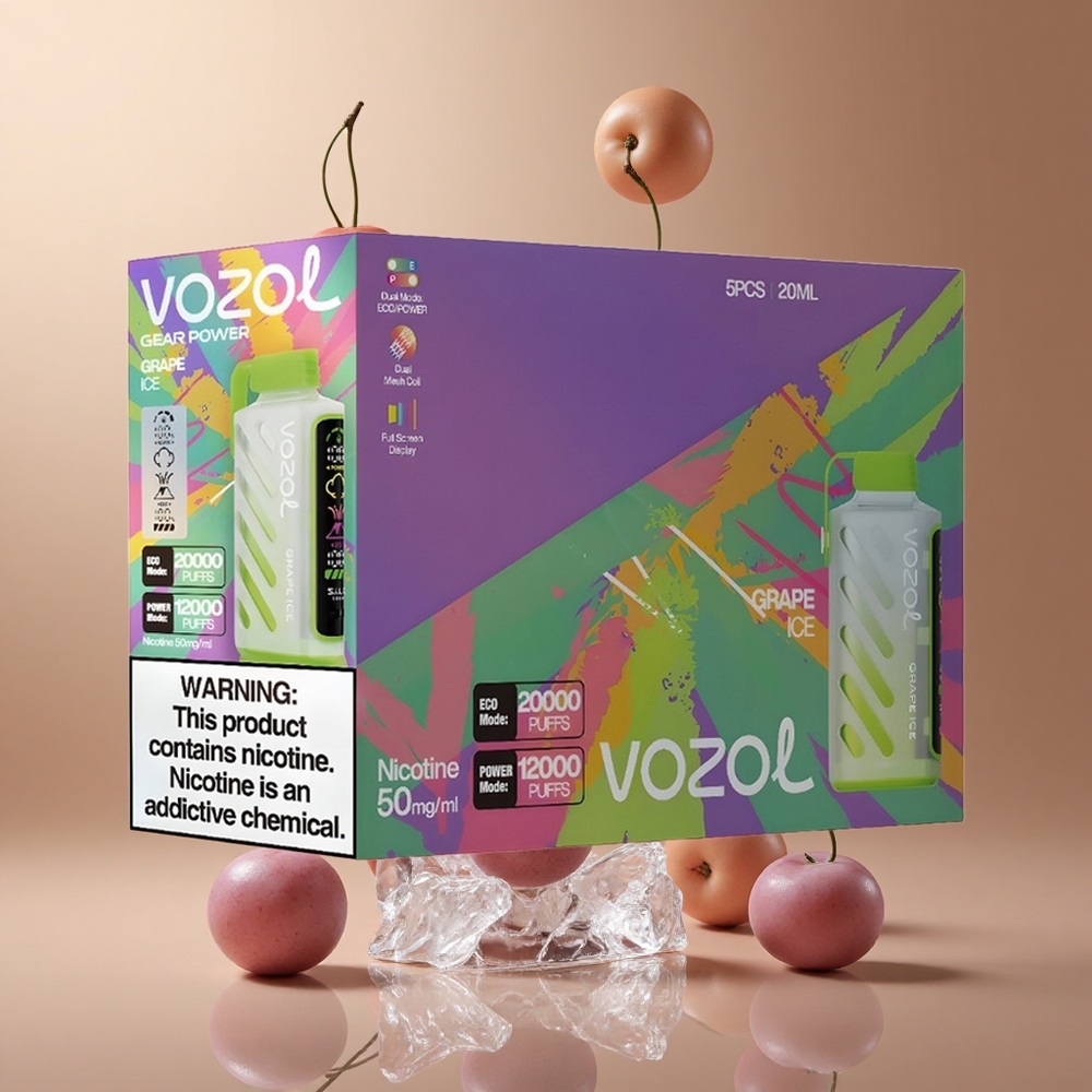 VOZOL Gear Power 20000 Pufuri Capsator Gheață de Struguri Tehnologie: S.i.L.C. Tech Rezervor Pre-umplut: 20mL Romania wholesale