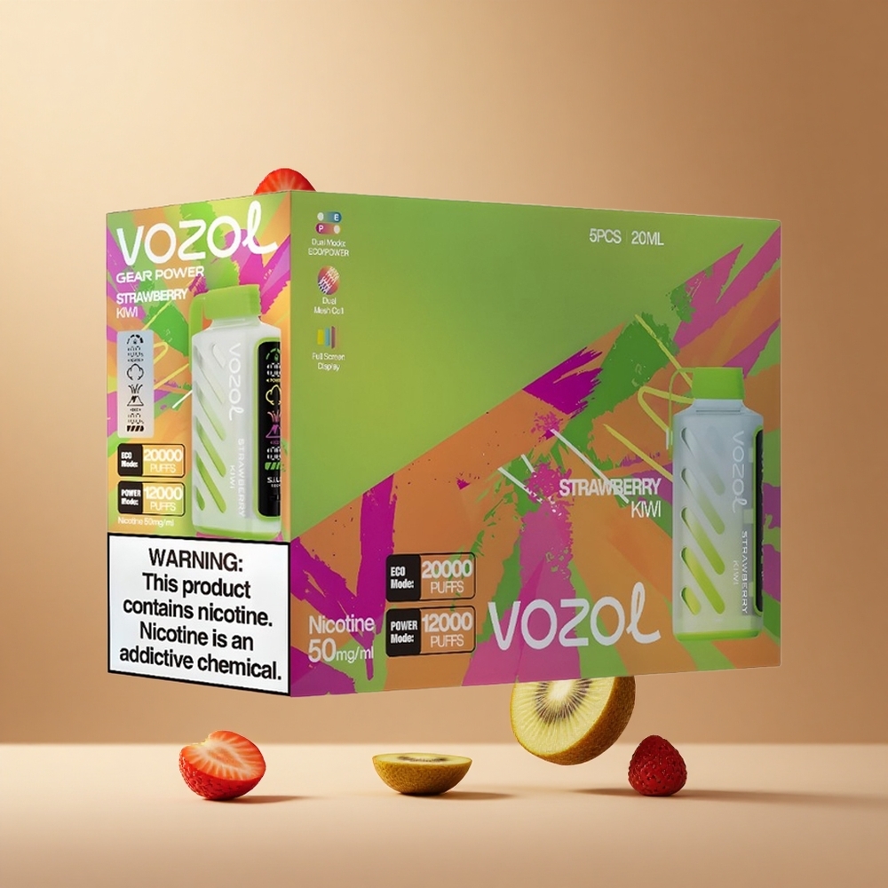 VOZOL Gear Power 20000 Pufuri Capsuni Kiwi Tehnologie: S.i.L.C. Tech Ecran Complet Romania wholesale