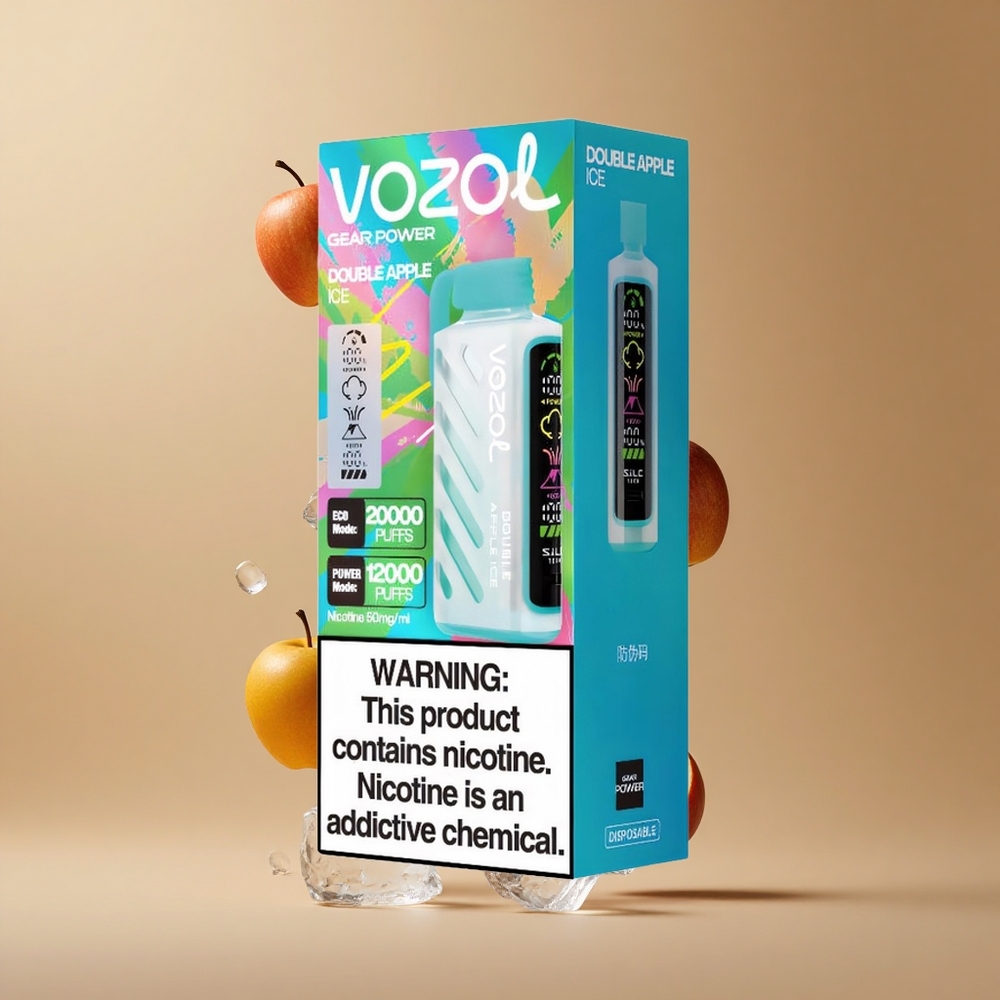 VOZOL Gear Power 20000 Pufuri Măr Dublu Gheață Tehnologie S.i.L.C. Tech Capacitate Lichid 20mL Romania wholesale