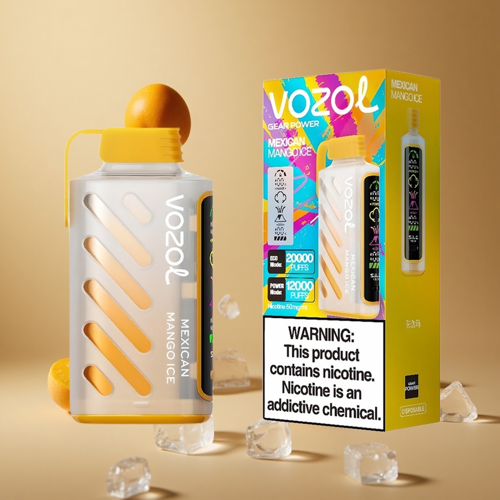 VOZOL Gear Power 20000 Pufuri Mango Mexican Gheață Capacitate Pre-umplută: 20mL Rezistență: Dual Mesh Coil Romania wholesale