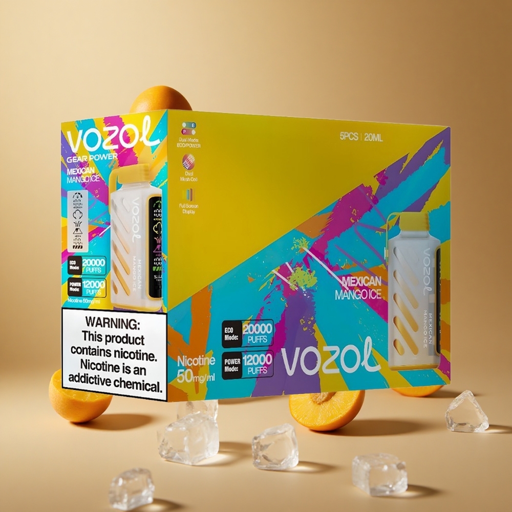 VOZOL Gear Power 20000 Pufuri Mango Mexican Gheață Capacitate Pre-umplută: 20mL Rezistență: Dual Mesh Coil Romania wholesale
