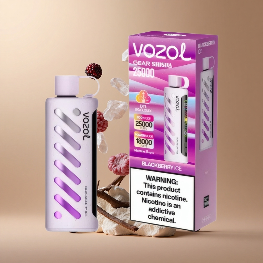 VOZOL Gear Shisha 25000 Pufuri Afine Gheață 30 Arome Delicioase S.i.L.C Tech Romania wholesale