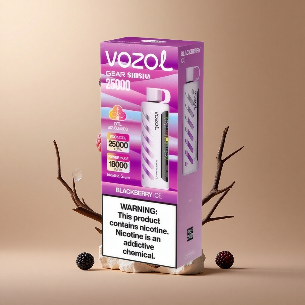 VOZOL Gear Shisha 25000 Pufuri Afine Gheață 30 Arome Delicioase S.i.L.C Tech Romania wholesale