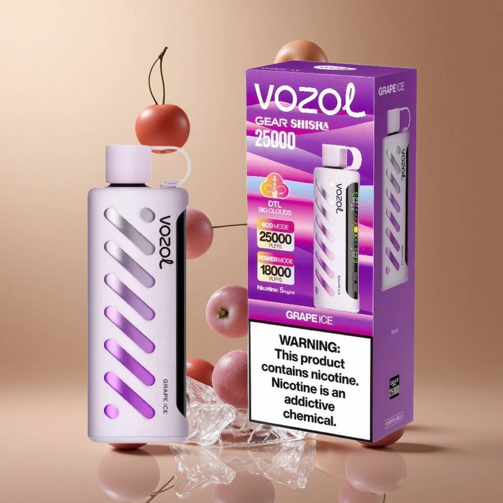 VOZOL Gear Shisha 25000 Pufuri Aroma Gheață de Struguri 30 de Arome S.i.L.C Tech Romania wholesale