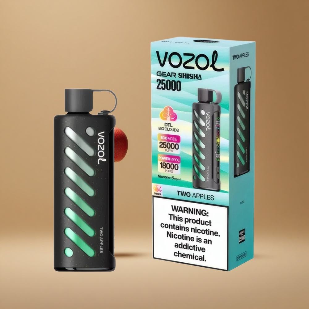 VOZOL Gear Shisha 25000 Pufuri Două Mere S.i.L.C Tech și Dual Mesh Dual Modes Romania wholesale