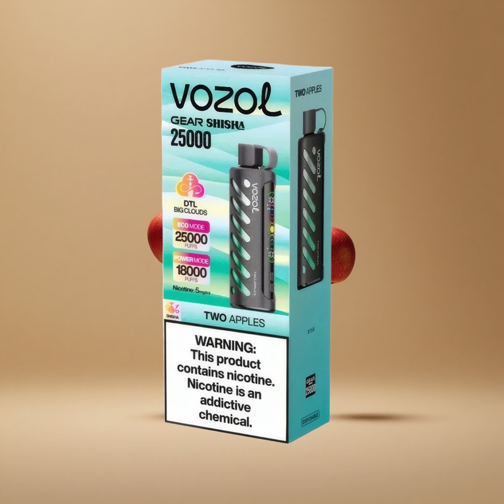 VOZOL Gear Shisha 25000 Pufuri Două Mere S.i.L.C Tech și Dual Mesh Dual Modes Romania wholesale