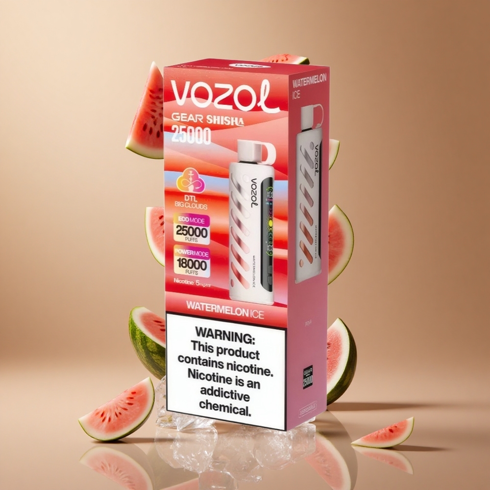 VOZOL Gear Shisha 25000 Pufuri Pepene Înghețat cu 30 de Arome Delicioase și Baterie 1000mAh Romania wholesale